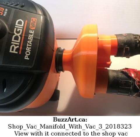 Manifold for a shop vac